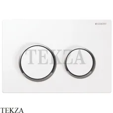 Geberit Omega20 Клавиша смыва для Omega 115.085.KJ.1, белый глянец/хром глянец/белый