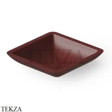 Dea Design Washbasins Раковина настольная квадратная Solid Surface DD9003 425 17, Red Wine №17