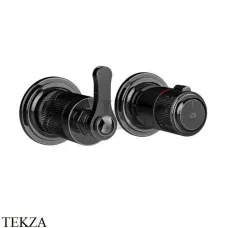 Gessi VENTI20 Термостат для душа, 3 потока, внешняя часть 65237-706, Black Metal PVD