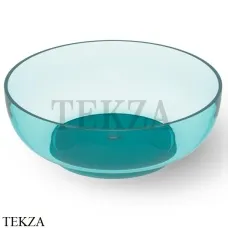 Dea Design Round Ванна отдельностоящая 150x150 см Glasstech DD8610 1500 R8, Lake Water Blue R8