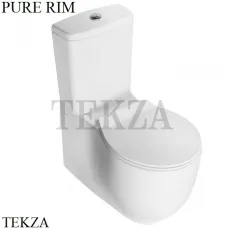 Hatria LE FIABE Унитаз напольный без ОБОДКА Y1E801, сиденье с микролифтом, белый глянец (снято с производства)