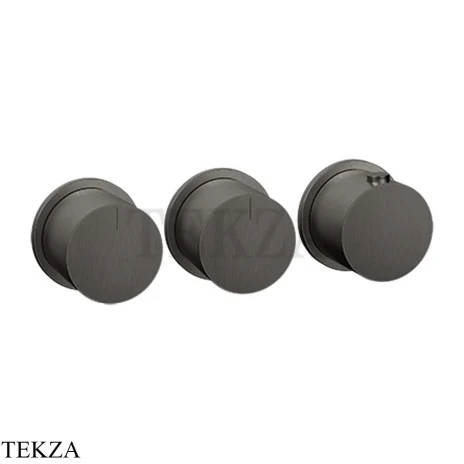Gessi Habito Bath-shower Термостат на 2 потока, внешняя часть 63434-707, Black Metal Brushed