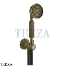 Gessi VENTI20 Душевой комплект с душевой лейкой, шланг, вывод 65123-713, Antique Brass
