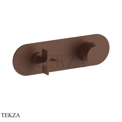 Fantini Flora Термостат для душа, 3 потока, внешняя часть 76S5J873B, Matt Mokka PVD