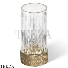 Decor Walther ROCKS Стакан для зубных щеток Swarovski® 0934282, золото матовое-стекло граненое