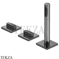 Keuco EDITION 11 Смеситель на борт ванны без излива 51130130500, Хром черный шлифованный