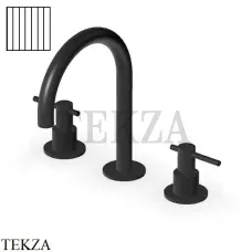 Zucchetti Helm Vertical Смеситель для раковины, без донного клапана ZHL515.XP81G2, brushed total black PVD