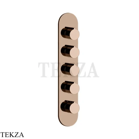 Gessi Ingranaggio-Anello Термостат для душа, 4 потока, внешняя часть 43068-030, Copper PVD