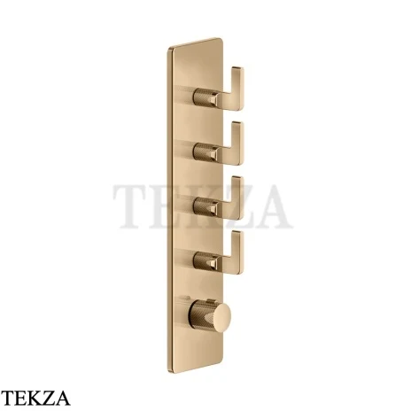 Gessi INCISO WELLNESS Термостат 4 выхода, внешняя часть 58208-735, Warm Bronze PVD