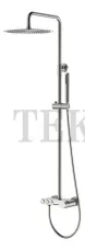 Boheme Stick Стойка-колонна для душа с изливом каскад Stick 128-NB Nikel Brush c ручкой DIAMOND