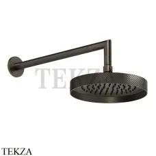 Gessi Inverso Diamantato Верхняя лейка с кронштейном D21,8 см 63448-187, Aged Bronze Gessi Inverso Diamantato Верхняя лейка с кронштейном D21,8 см 63448-187, Aged Bronze
