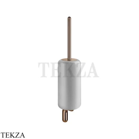 Gessi Goccia Туалетный ёршик настенный, белая керамика 38019-030, Copper PVD