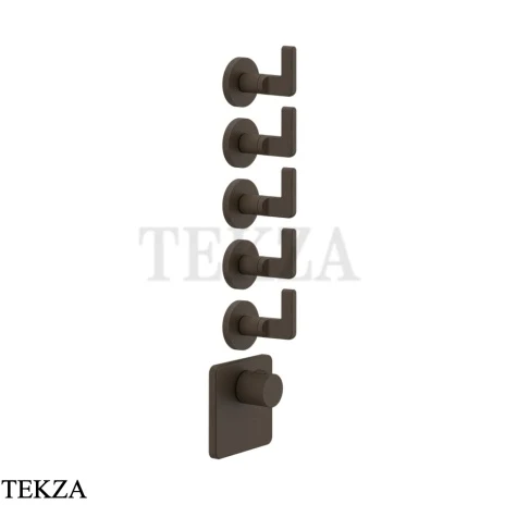 Gessi INCISO WELLNESS Термостат 5 выходов, внешняя часть 58220-845, Dark Bronze