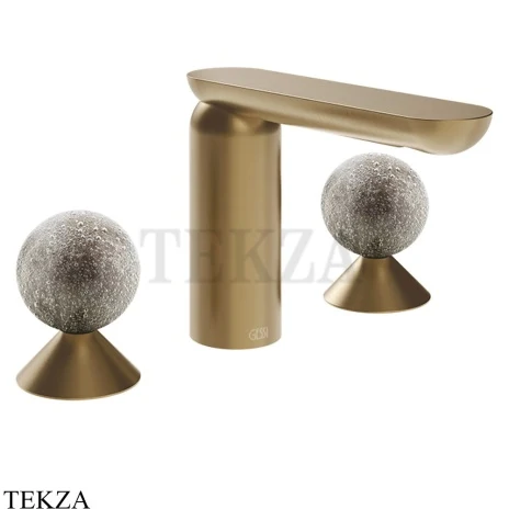 Gessi Perle Смеситель для раковины на 3 отв., без гарнитура 74665-726, бронза Brushed