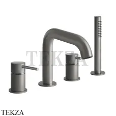 Gessi 316 BATH Смеситель для ванны на 4 отверстия 54037-239, Steel Brushed