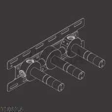 CEA Встраиваемая часть для смесителя на 3 отверстия PTR02