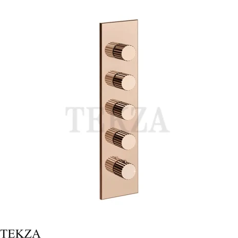 Gessi Incastri Термостат для душа 4 потока, внешняя часть 75318-030, медь глянец