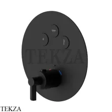 Newform Blink Chic Термостат для душа 3 потока, внешняя часть 70455E.01.093, Matt black Newform Blink Chic Термостат для душа 3 потока, внешняя часть 70455E.01.093, Matt black