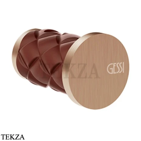 Gessi Pelle Tresse Крючок одинарный для полотенца 78621-445, Red Cherry/ Copper Br. PVD