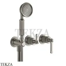 Gessi VENTI20 Смеситель для душа, с гарнитуром внешняя часть 65036-149, Finox Brushed Nickel