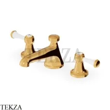 Zucchetti Agora Classic Смеситель для раковины с донным клапаном ZAM407.C40, золото глянец