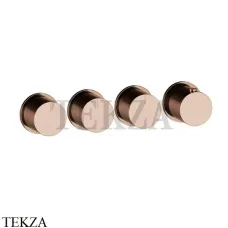 Gessi Habito Bath-shower Термостат на 3 потока, внешняя часть 63436-030, Copper PVD