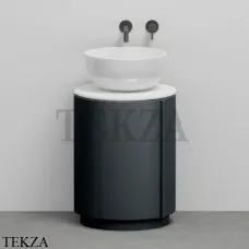 CIELO Arcadia Tiberino Тумба TIMOPC с раковиной белый глянец, слив в стену, Basalto