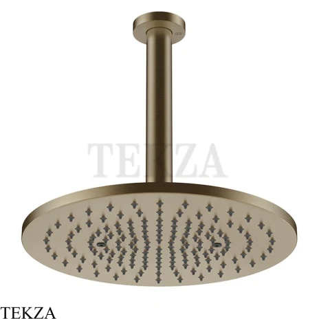 Gessi 316 SHOWER Верхняя душевая лейка D30 с креплением 54146-791, Deep Bronze Brushed PVD