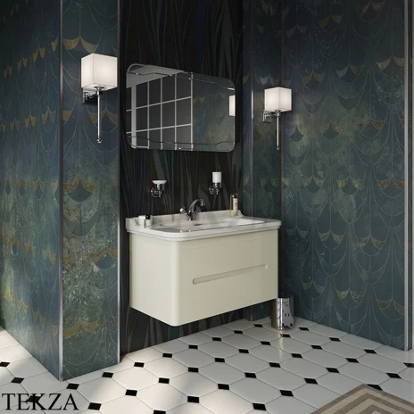 Kerasan Waldorf Комплект подвесной мебели 100см, с 2-мя ящиками 925530, белый матовый ваниль