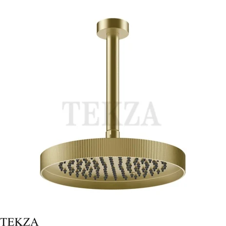 Gessi Incastri RIGATO Верхняя лейка D25 с потолочным кронштейном 63750-727, шампань Brushed