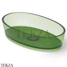 Dea Design Washbasins Раковина настольная овальная Glasstech DD9036 600 R3, Emerald R3