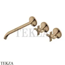 Ritmonio Diametro35 Cross Смеситель для раковины 237, внешняя часть PR53AK202 BRX, Brushed Bronze