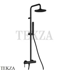 Fantini Nostromo Душевая колонна со смесителем, верхний душ 20 см 86138130, черный матовый