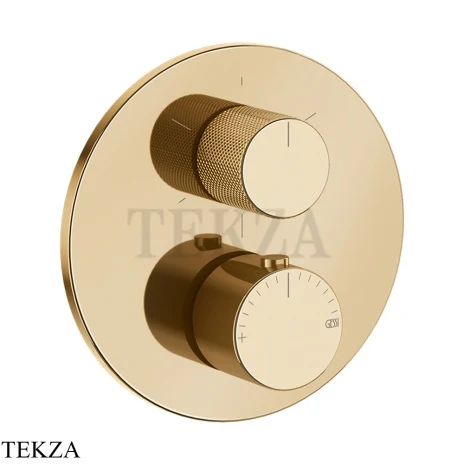 Gessi ANELLO Термостат для душа, 3 потока, внешняя часть 63137-735, Warm Bronze PVD