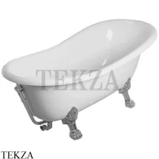 Migliore Bella Ванна классическая на лапах иск.камень "LEONE" STANDART 26917, хром глянец