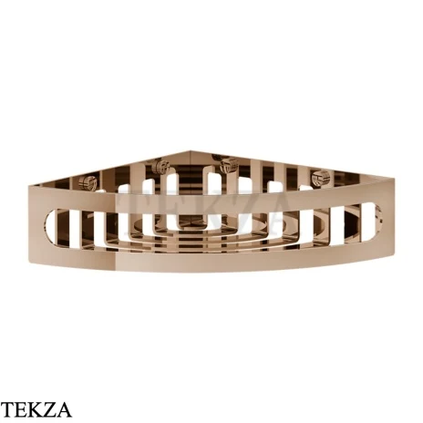 Gessi RILIEVO Полка-решетка угловая в душевую зону 59561-030, Copper PVD
