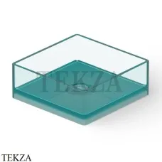 Dea Design Washbasins Раковина настольная квадратная Glasstech DD9008 400 R8, Lake Water Blue R8