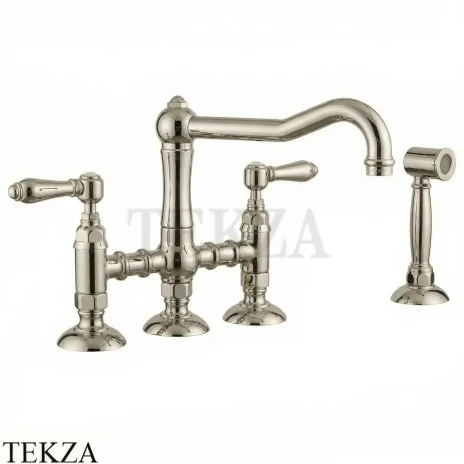 Nicolazzi Cucina Смеситель для кухни с поворотным изливом с выдвижным душем 1458WSNL69, никель глянец