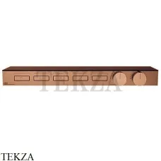 Gessi HI-FI Термостатический смеситель с полочкой, на 5 потоков 63028-726, Warm Bronze Br. Gessi HI-FI Термостатический смеситель с полочкой, на 5 потоков 63028-726, Warm Bronze Br.