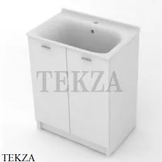 KERASAN Aquadom Комплект для постирочной 75, база + раковина c 1 отв. под смеситель 9164k3