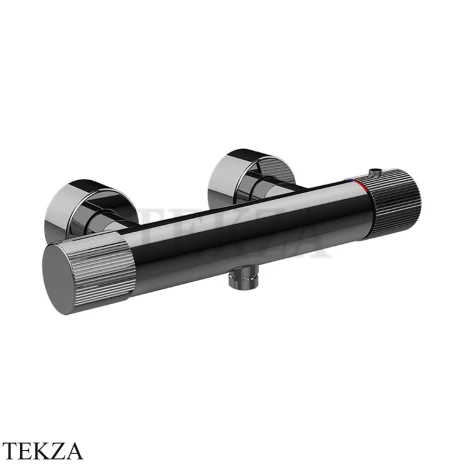 Gessi Habito RIGATO Смеситель термостатический для душа 70533-706, Black Metal PVD
