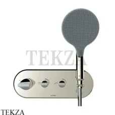 Bossini  APICE Термостат для ванны 2 потока, внешняя часть Z00521.094, никель Brushed