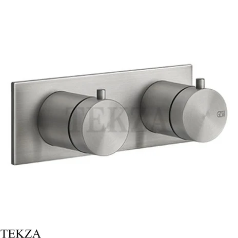 Gessi 316 SHOWER Термостат для душа на 3 выхода, на планке внешняя часть 54036-239, Steel Brushed