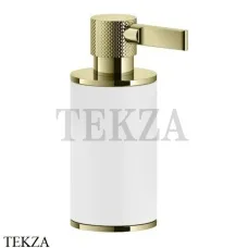 Gessi INCISO accessories Дозатор для жидкого мыла или лосьона, белый 58537-710, Brass PVD
