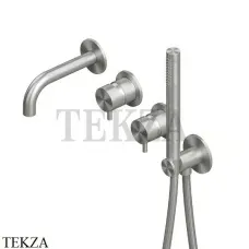 QuadroDesign Source Смеситель для ванны, 2 потока, внешняя часть, 13 69.00 AS, Brushed Stainless Steel QuadroDesign Source Смеситель для ванны, 2 потока, внешняя часть, 13 69.00 AS, Brushed Stainless Steel