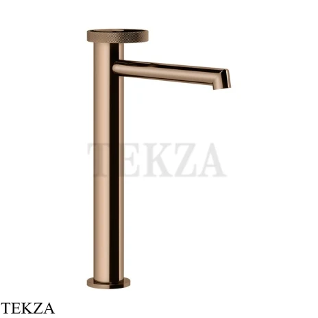 Gessi ANELLO Смеситель для раковины высокий, длинный, без донного клапана 63306-030, Copper PVD