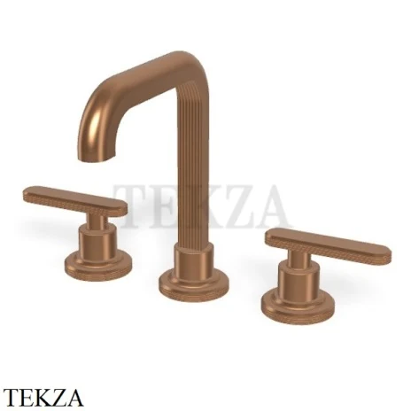 FIMA Carlo Frattini Park Line Смеситель для раковины 3 отв, с донным клапаном F1301ZS, Brushed Amber Bronze