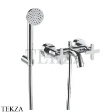 Fantini Icona Classic Смеситель для ванны с гарнитуром 5302R015, хром глянец