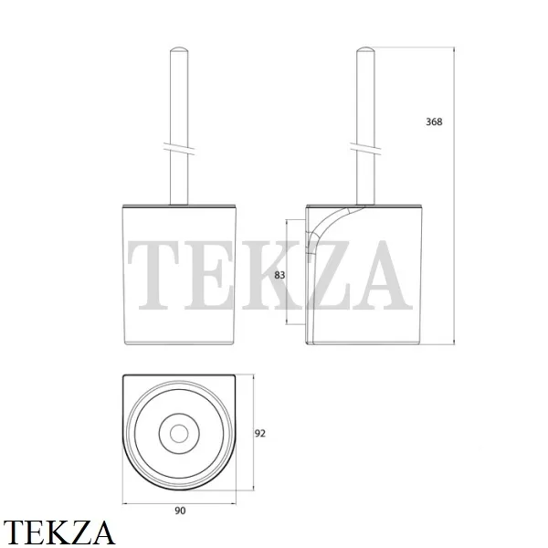 Emco Flow Туалетный ершик подвесной 2715 001 00, хром глянец