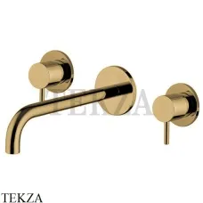 FIMA Carlo Frattini Spillo UP Смеситель для раковины на 3 отверстия, внешняя часть F3161L/5OS, Brushed gold